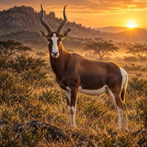 blesbok on the Safari Skins farm in South Africa