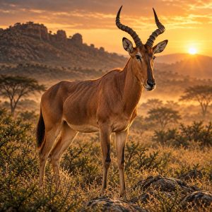 hartebeest on the Safari Skins farm in South Africa