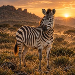 zebra on the Safari Skins farm in South Africa